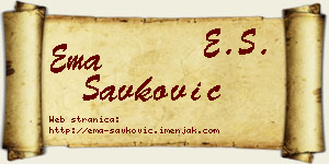 Ema Savković vizit kartica